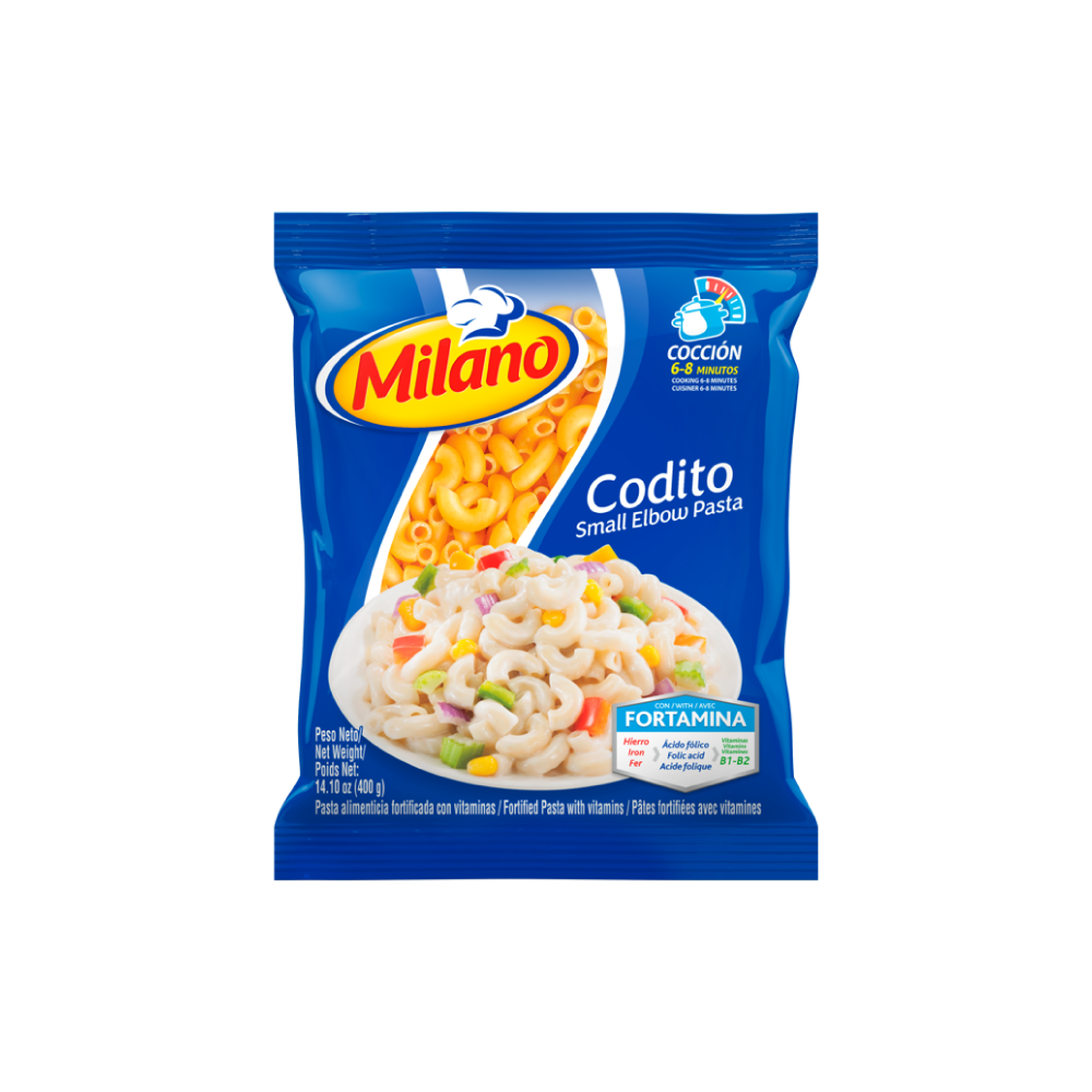 CODITOS EMPACADOS 20/400,GR MILANO