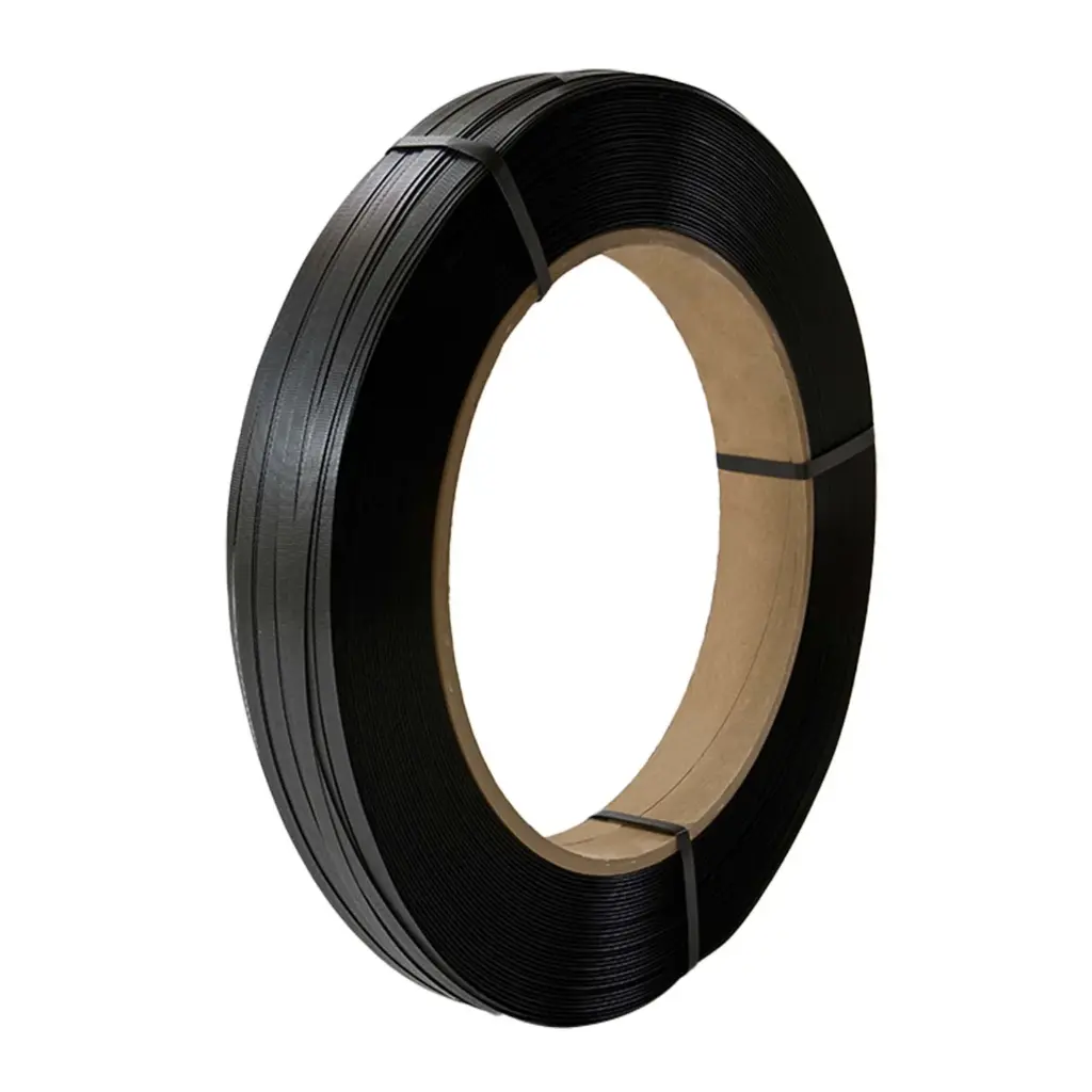 FLEJE DE POLIPROPILENO NEGRO 1/2X0.65X1650 8"
