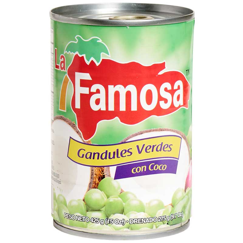 GUANDULES C/COCO LA FAMOSA 24/15,OZ