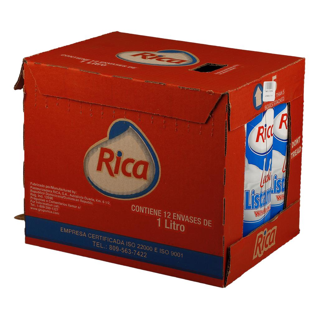 LECHE LISTAMILK RICA 12/1,LT