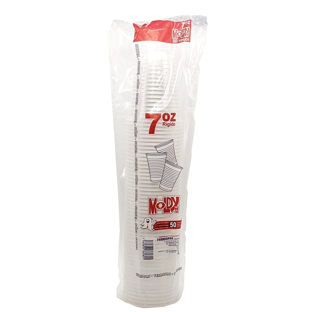 VASO PLASTICO MOLDY 7,OZ (50/50)