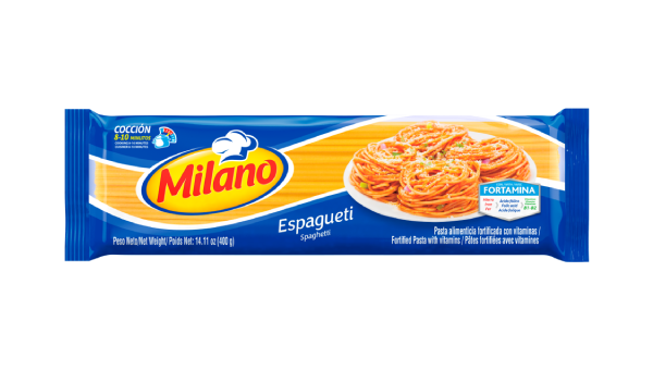 ESPAGUETI MILANO EMPACADOS 20/400
