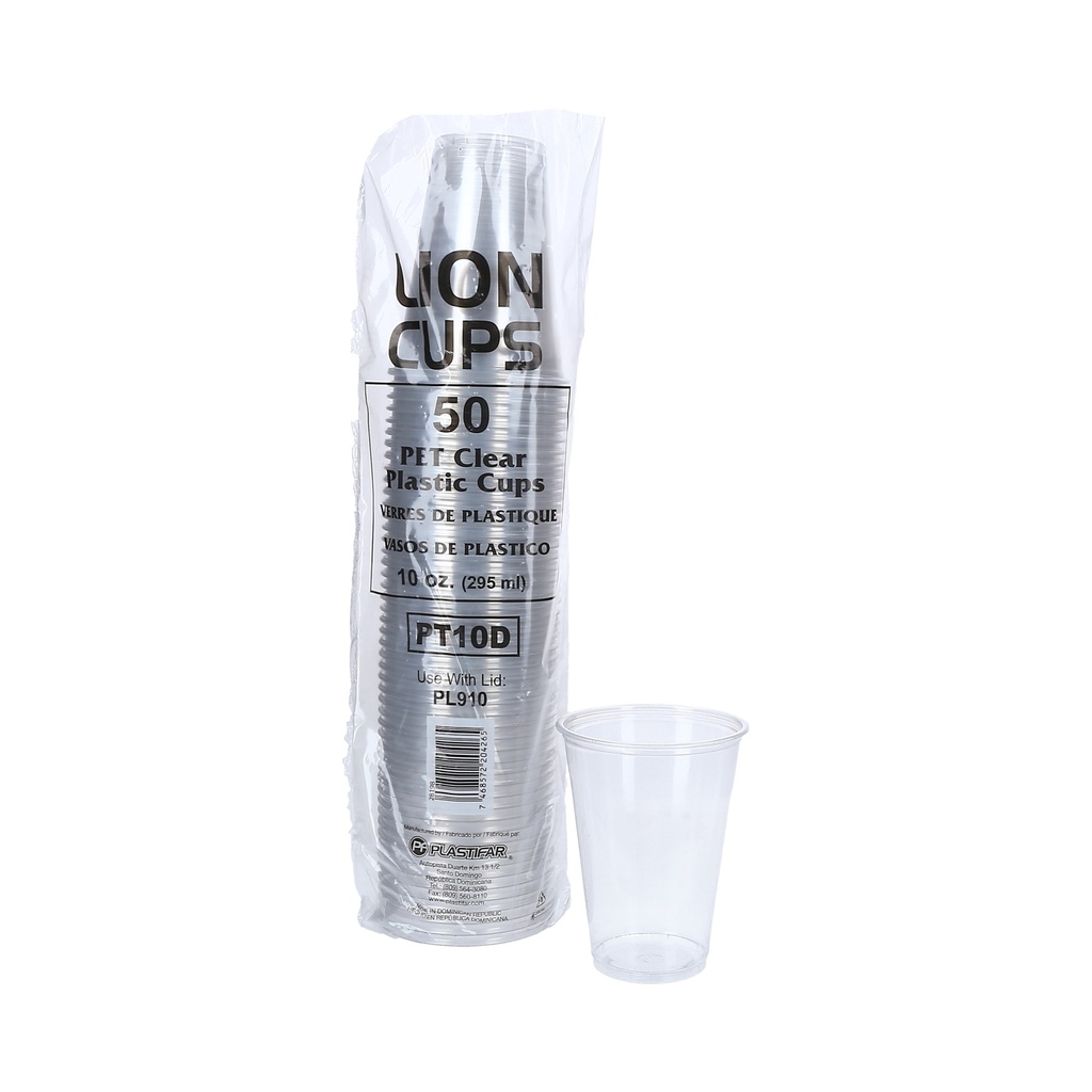 VASO PET CLEAR 10,OZ LION (PT10D) 20/50
