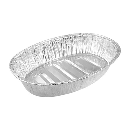 BANDEJA DE ALUMINIO 47CM X 34.5CM X 8.4CM OVALADA 1/50
