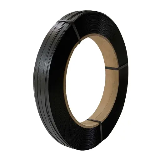 FLEJE DE POLIPROPILENO NEGRO 1/2X0.65X1650 8"