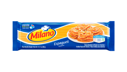 ESPAGUETI MILANO EMPACADOS 20/400