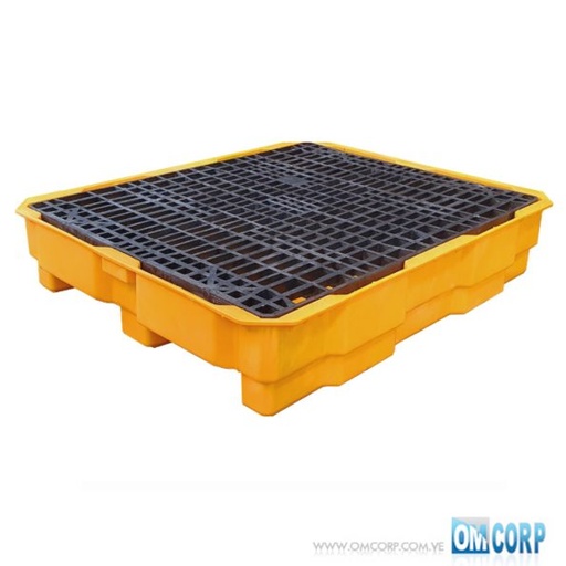 [ANTIDERRAME-90] Paleta plast Antiderr 90LT  70x130x31cm PEAD amarilla