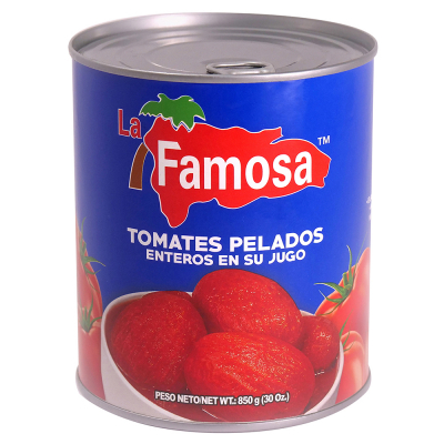 TOMATE PELADO LA FAMOSA 6/7 DE 98.4,OZ