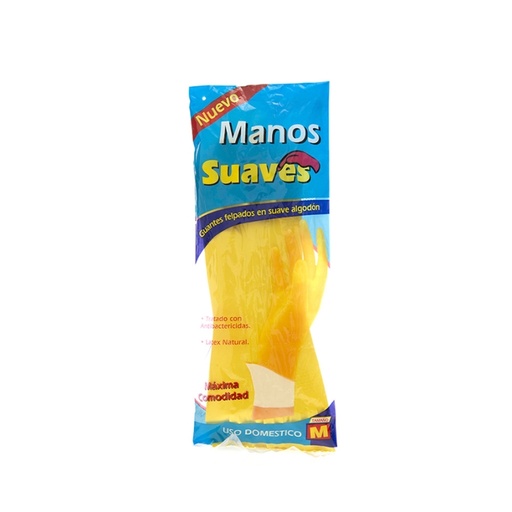 GUANTES MANO SUAVE AMARILLOS 1/PAR SIZE (S)